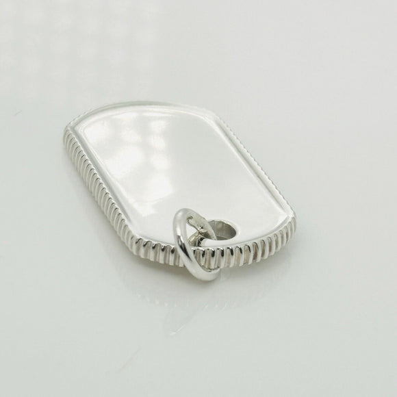 Tiffany & Co Mens Coin Edge ID Dog Tag Pendant