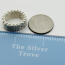 Size 5.5 Tiffany & Co Sterling Silver Somerset Mesh Weave Flexible Ring-6