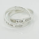 Size 8 Tiffany & Co 1837 Interlocking Double 2 Band Rolling Ring Mens Unisex-1