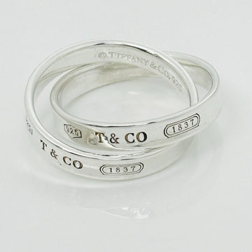 Size 8 Tiffany & Co 1837 Interlocking Double 2 Band Rolling Ring Mens Unisex