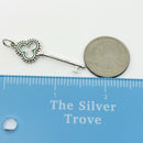 Tiffany & Co Blue Enamel  Clover Quatrefoil Beaded Skeleton Key Pendant Silver-7