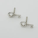 Tiffany & Co Key Lock Stud Earrings in Sterling Silver-1