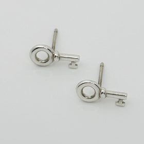 Tiffany & Co Key Lock Stud Earrings in Sterling Silver