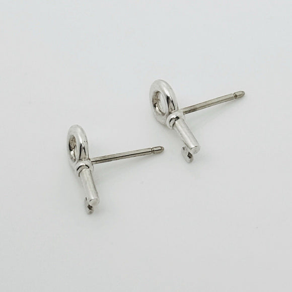 Tiffany & Co Key Lock Stud Earrings in Sterling Silver
