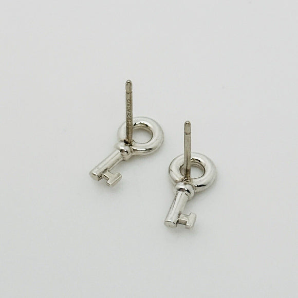 Tiffany & Co Key Lock Stud Earrings in Sterling Silver