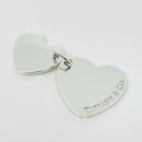 Large Tiffany & Co Double Heart Tag Pendant in 925 Sterling Silver-1