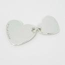 Large Tiffany & Co Double Heart Tag Pendant in 925 Sterling Silver-2
