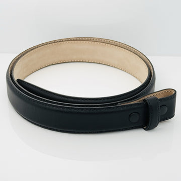 Tiffany & Co Black Leather Calfskin Mens Belt Size 34 Calf Skin