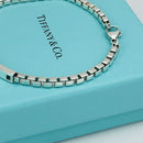 6.5" Small Tiffany & Co Venetian ID Box Link ID Bracelet in Sterling Silver-2