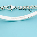 6.5" Small Tiffany & Co Venetian ID Box Link ID Bracelet in Sterling Silver-4