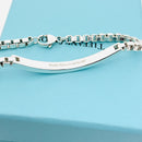 6.5" Small Tiffany & Co Venetian ID Box Link ID Bracelet in Sterling Silver-5