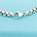 6.5" Small Tiffany & Co Venetian ID Box Link ID Bracelet in Sterling Silver-6