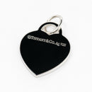 Tiffany Blue Enamel Heart Tag Charm or Pendant in Enamel and 925 Sterling Silver-3
