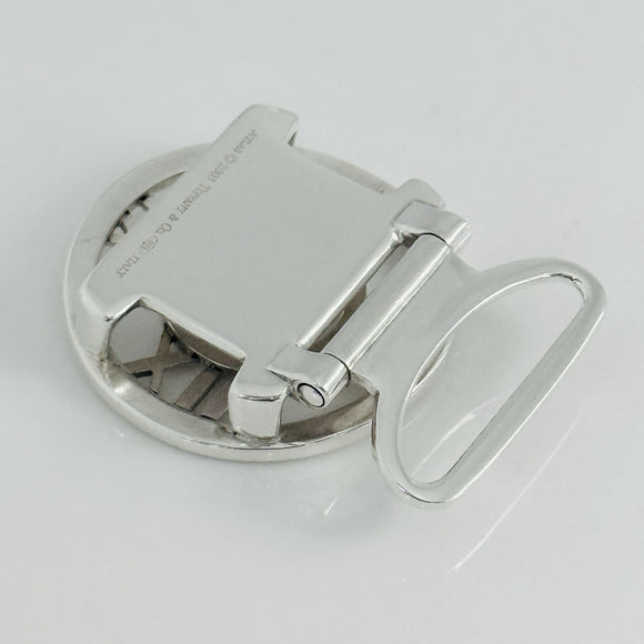 Tiffany & Co Round Atlas Belt Buckle in Sterling Silver Mens Unisex
