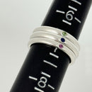Size 7 Tiffany & Co Ruby  Sapphire Emerald Stacking Triple Ring by Elsa Peretti-7