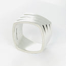 RARE Size 7.5 Tiffany Frank Gehry Torque Ring 4 layers Wide in Sterling Silver-2
