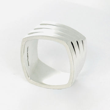 RARE Size 7.5 Tiffany Frank Gehry Torque Ring 4 layers Wide in Sterling Silver - 0
