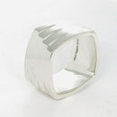 RARE Size 7.5 Tiffany Frank Gehry Torque Ring 4 layers Wide in Sterling Silver-3
