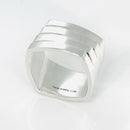 RARE Size 7.5 Tiffany Frank Gehry Torque Ring 4 layers Wide in Sterling Silver-4