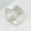 RARE Size 7.5 Tiffany Frank Gehry Torque Ring 4 layers Wide in Sterling Silver-6