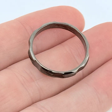 Size 12.5 Tiffany Narrow Groove Ring Paloma Picasso Black Titanium Mens Unisex - 0