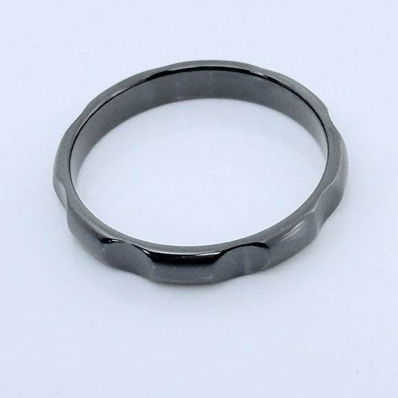 Size 12.5 Tiffany Narrow Groove Ring Paloma Picasso Black Titanium Mens Unisex