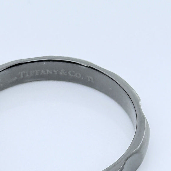 Size 12.5 Tiffany Narrow Groove Ring Paloma Picasso Black Titanium Mens Unisex