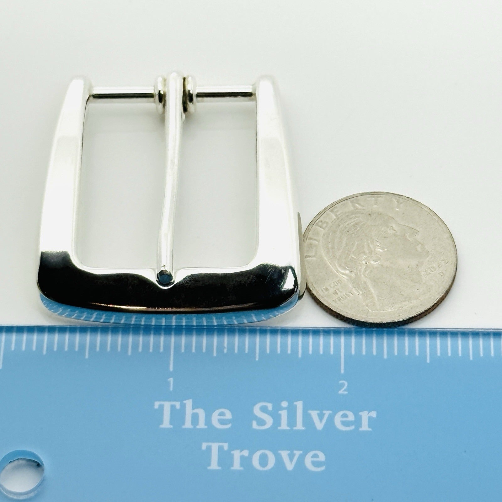 Tiffany Frame Style Prong Classic Belt Buckle in 925 Sterling Silver Mens Unisex