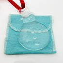 Tiffany Crystal Glass Snowman Christmas Tree Holiday Ornament-2