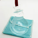 Tiffany Crystal Glass Snowman Christmas Tree Holiday Ornament-4