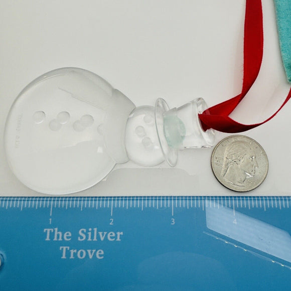 Tiffany Crystal Glass Snowman Christmas Tree Holiday Ornament