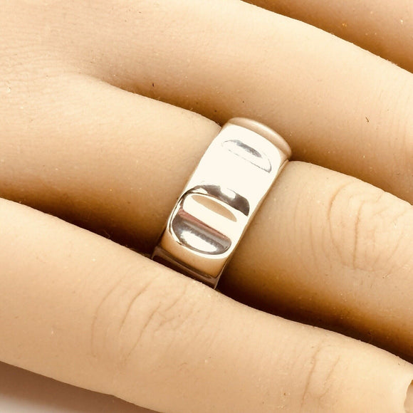 Size 4 Tiffany Groove Wide Ring Band by Paloma Picasso