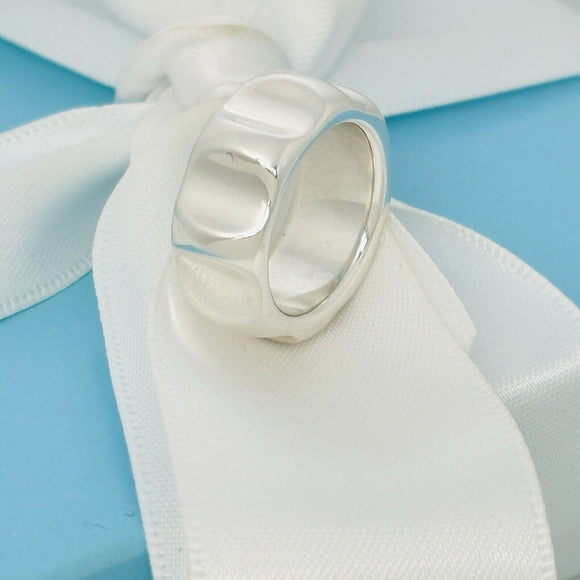 Size 4 Tiffany Groove Wide Ring Band by Paloma Picasso