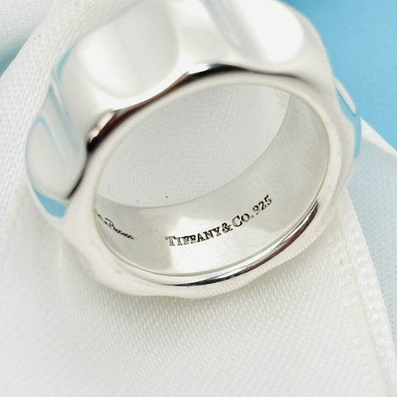 Size 4 Tiffany Groove Wide Ring Band by Paloma Picasso