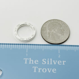 Tiffany 1837 Extra Small Round Circle Tag Pendant in Sterling Silver - 0