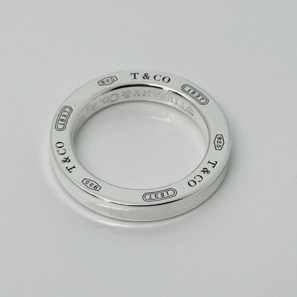 Tiffany 1837 Extra Small Round Circle Tag Pendant in Sterling Silver