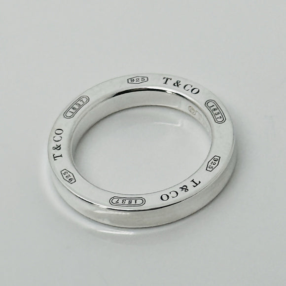 Tiffany 1837 Extra Small Round Circle Tag Pendant in Sterling Silver