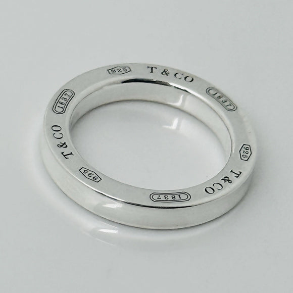 Tiffany 1837 Extra Small Round Circle Tag Pendant in Sterling Silver