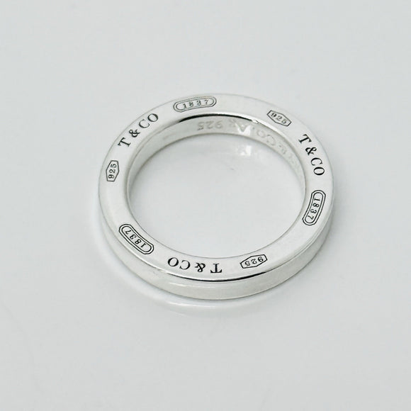 Tiffany 1837 Extra Small Round Circle Tag Pendant in Sterling Silver