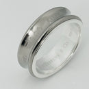 Size 11 Tiffany & Co 1837 Grey Titanium and Silver Ring Band Mens Unisex-1