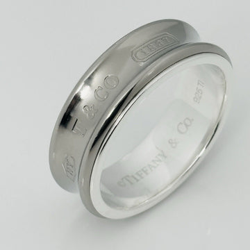 Size 11 Tiffany & Co 1837 Grey Titanium and Silver Ring Band Mens Unisex