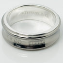 Size 11 Tiffany & Co 1837 Grey Titanium and Silver Ring Band Mens Unisex-11