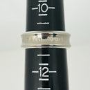 Size 11 Tiffany & Co 1837 Grey Titanium and Silver Ring Band Mens Unisex-12