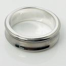 Size 11 Tiffany & Co 1837 Grey Titanium and Silver Ring Band Mens Unisex-6
