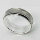 Size 11 Tiffany & Co 1837 Grey Titanium and Silver Ring Band Mens Unisex-7
