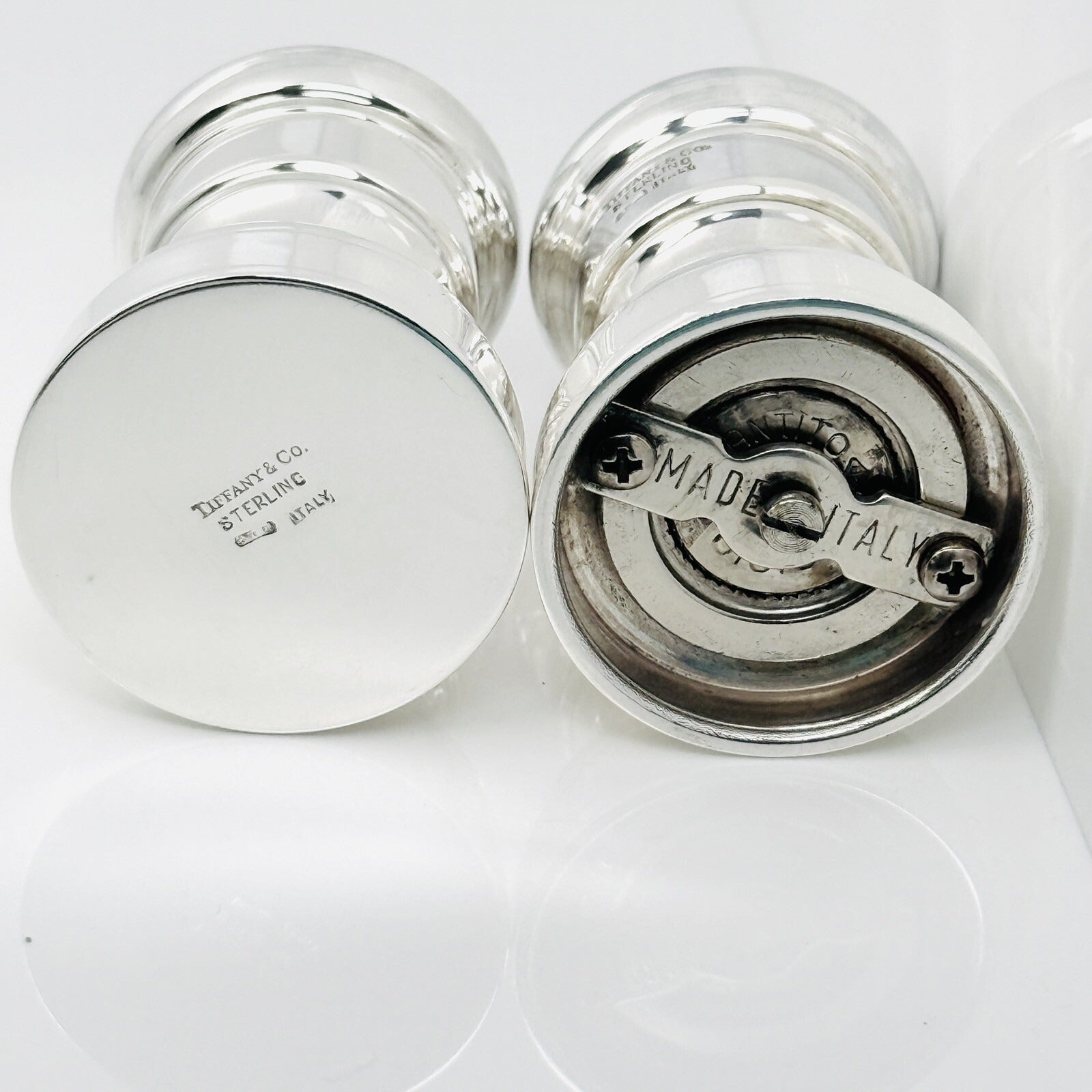 Tiffany & Co Vintage Salt and Pepper Grinder Shakers Set in Sterling Silver