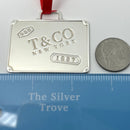 Tiffany & Co. 1837 Luggage Suitcase Christmas Tree Holiday Ornament in Silver-8