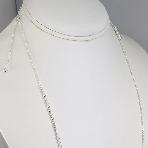 Tiffany & Co Mixed Bead Chain 28" to 32" in Sterling Silver Adjustable Necklace - 4