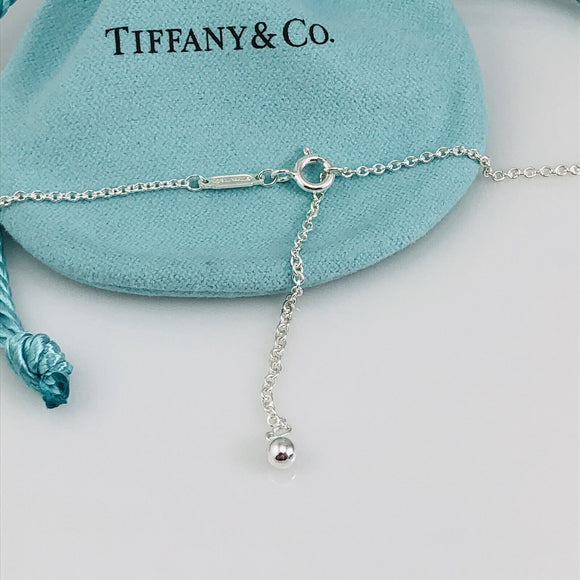 Tiffany & Co Mixed Bead Chain 28" to 32" in Sterling Silver Adjustable Necklace