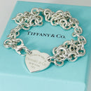 18" Please Return to Tiffany Large Heart Tag Choker Necklace-3